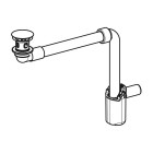 Geberit Syfon do umywalki oszczędzający przestrzeń z korkiem biały/chrom 152.091.21.1