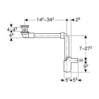Geberit Syfon do umywalki oszczędzający przestrzeń z korkiem biały/chrom 152.091.21.1
