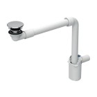 Geberit Syfon do umywalki oszczędzający przestrzeń z korkiem biały/chrom 152.084.21.1