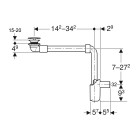 Geberit Syfon do umywalki oszczędzający przestrzeń z korkiem biały/chrom 152.084.21.1