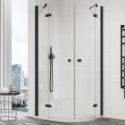 SanSwiss Annea kabina prysznicowa półokrągła 90 cm czarny mat ANR5509000607