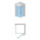 Sanswiss Annea kabina prysznicowa prostokątna 100x80 cm prawa czarny mat AN1CD10000607+ANT08000607