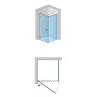 Sanswiss Annea kabina prysznicowa prostokątna 90x80 cm czarny mat lewa AN1CG09000607+ANT08000607