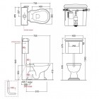 Kerasan Retro dolnopłuk spłukiwanie z boku 107201