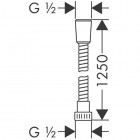 Hansgrohe wąż prysznicowy Metaflex 1,25m, 1,60m, 2m 28262000
