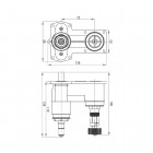 Deante korpus boxa podtynkowego termostatycznego z przełącznikiem BXY M44T