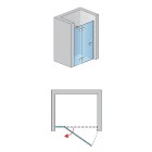 Sanswiss Annea drzwi prysznicowe 120 cm lewe czarny mat AN13G12000607