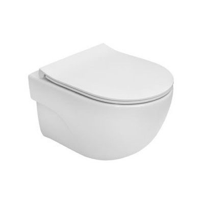 Roca Meridian Compacto miska WC wisząca Rimless z deską WC wolnoopadającą Slim A34H242000 Roca Meridian Compacto miska WC wisząca Rimless z deską WC wolnoopadającą Slim A34H242000