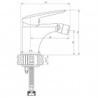 Deante Coriander bateria bidetowa chrom BCN 030M