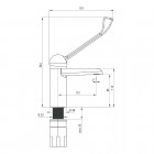 Deante Corio bateria umywalkowa z dźwignią Clinic chrom BFC 020C