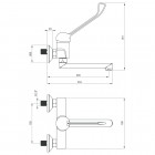 Deante Corio Bateria umywalkowa chrom BFC 050C