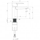 Deante Corio Bateria umywalkowa Eco chrom BFCE020M