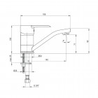 Deante Corio bateria umywalkowa Eco chrom BFCE026M