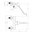 Deante Corio bateria natryskowa Eco z dźwignią Clinic chrom BFCE040C