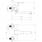 Deante Corio bateria umywalkowa Eco chrom BFCE050M