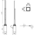 Terma ONE K30x30 grzałka biała z kablem 400W