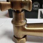 OUTLET Demm Retro Victorian kolumna natryskowa z deszczownicą stare złoto 15311VBR