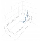 Deante Easy Clean przelew wannowy z napełnianiem chrom NHC 040B