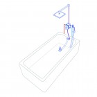 Deante Easy Clean przelew wannowy z napełnianiem chrom NHC 040B