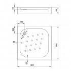Deante Corner brodzik kwadratowy 80 cm KTC 042B