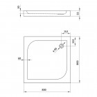 Deante Cubic brodzik kwadratowy 80 cm KTK 042B