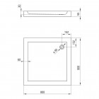 Deante Minimal brodzik kwadratowy 80 cm KTN 042B