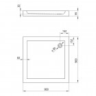 Deante Minimal brodzik kwadratowy 90 cm KTN 041B