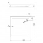 Deante Minimal brodzik kwadratowy 100 cm KTN 040B