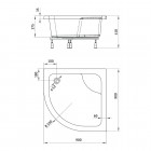 Deante Deep brodzik półokrągły 90 cm KTD 041B