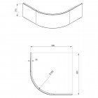 Deante Deep obudowa do brodzika półokrągłego 90 cm KTD 041O