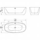 Deante Alpinia wanna wolnostojąca owalna 170x72 cm KDU 017W