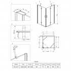 Deante Abelia kabina prysznicowa kwadratowa 100 cm KTA 041P