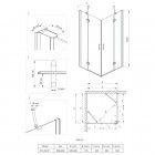 Deante Abelia kabina prysznicowa kwadratowa 90 cm KTA 043P