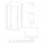 Deante Arnika kabina prysznicowa prostokątna 100x90 cm czarna KQA 047P