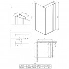 Deante Cubic kabina prysznicowa kwadratowa 90 cm KTI 043P