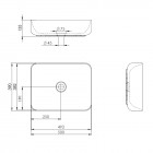 Elita Meble Nomia Anthracite umywalka nablatowa 50x39 cm 145294