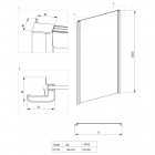 Deante Cynia ścianka prysznicowa 90 cm boczna do drzwi KTC 031S