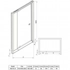 Deante Zoom drzwi prysznicowe uchylne 90 cm KDZ 011D