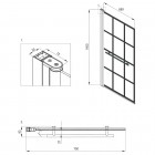 Deante Levita parawan nawannowy 75x145 cm czarny mat KQL N72P