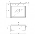 Deante Andante zlewozmywak granitowy 60x52 cm beżowy ZQN 5103
