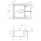 Deante Andante zlewozmywak granitowy 59x49 cm odwracalny beżowy ZQN 511A