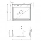 Deante Andante zlewozmywak granitowy 60x52 cm beżowy piaskowy ZQN 7103