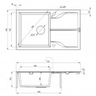 Deante Andante zlewozmywak granitowy 78x49 cm odwracalny piaskowy ZQN 7113