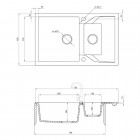 Deante Andante zlewozmywak granitowy 78x49 cm odwracalny piaskowy ZQN 7513