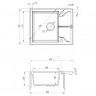Deante Andante zlewozmywak granitowy 59x49 cm odwracalny alabaster ZQN A11A