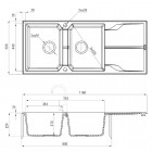 Deante Andante zlewozmywak granitowy 116x50 cm odwracalny alabaster ZQN A213