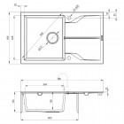 Deante Andante zlewozmywak granitowy 78x49 cm odwracalny antracyt metalik ZQN T113
