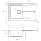 Deante Andante Flush zlewozmywak granitowy 78x49 cm alabaster ZQN A11F