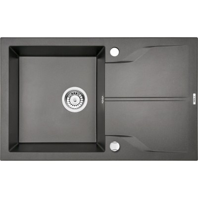 Deante Andante Flush zlewozmywak granitowy 78x49 cm antracyt metalik ZQN T11F