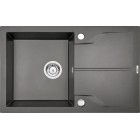 Deante Andante Flush zlewozmywak granitowy 78x49 cm antracyt metalik ZQN T11F